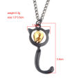 Women Fashion Necklace Hook Ladybug Fox Tail Hanging Bell Black Cat Pendant Necklace. 