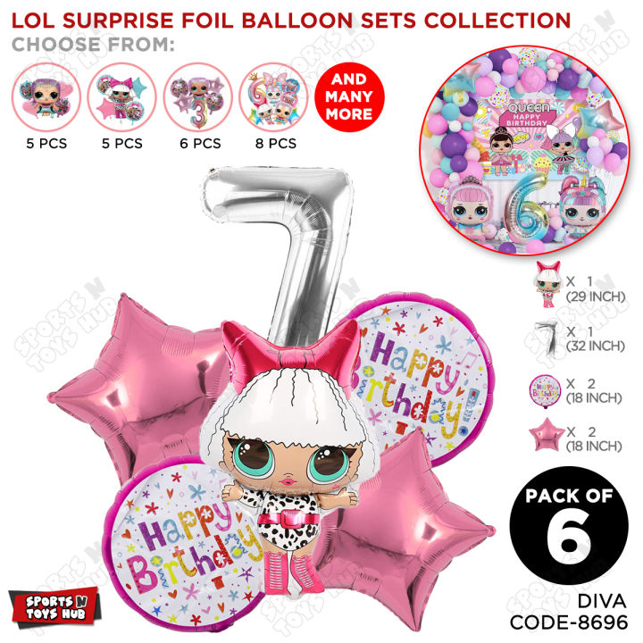 L.O.L Surprise Fashion & Beauty Diva Doll Foil Balloons Set With 32 Inch Number Foil Balloon, Lol Surprise Cartoon Characters For Birthday Parties Decoration Party Supplies, Pre School Class Decor Themes For Girl. Bpys & Kids : NUjKzoLK