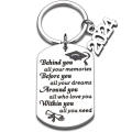 Stainless Steel Graduation Keychain Motivational Quote Inspirational Keyring 2024 Graduate Gift for Graduation Present High School Senior College Graduate Sister Gift Brother Gift. 