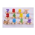 Wooden Digital Numbers Train Toy Kids Wood Set. 