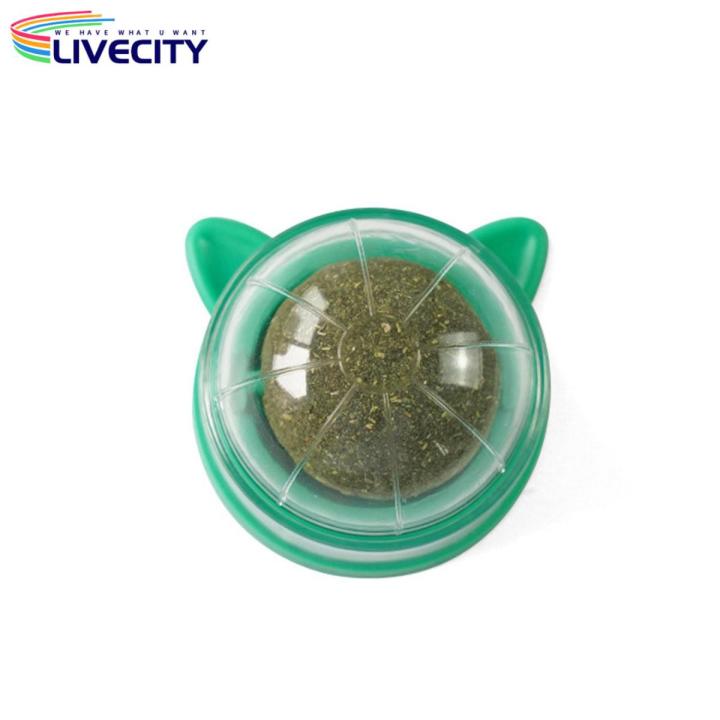 Kitten Licking Toy Self-adhesive Catnip Ball Edible Cat Lick Treats Toy