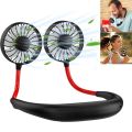 Hanging Neck Fan for Kitchen Rechargeable for Girls Working Traveling Office Reading Folding  Fan Wearable Portable Neckband Mini Fan 360 Degrees USB Chargeable. 