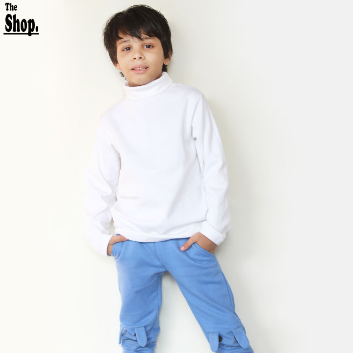The Shop - Winter Fashion White High Neck For Kids (Boys & Girls), 2 Years To 11 Years - WHN-BG1