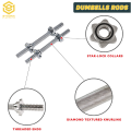 Dumbbell Rods, Solid Iron Rod Curl Bar Collars Dumbbell Handle, Body Building Dumbbell Rod, Pair of Steel Rod, Dumbbell Weight Bar Iron Rod Fitness Exercise Home Gym. 