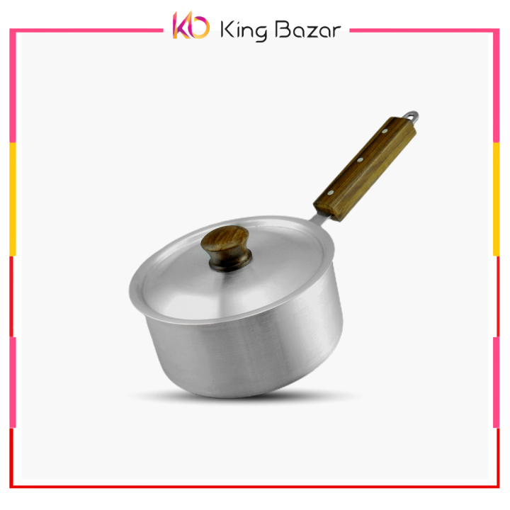 Saucepan Metal Finish Alminium base heavy wight All Sizes Mention