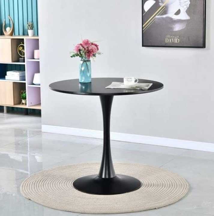 16%20inch%20Black%20Round%20Dining%20Table%20Tulip%20Design,%20Wooden%20Pedestal%20Base,%20Mid%20Century%20Modern%20Small%20Circle%20Table%20for%20Kitchen%20Living%20Room%20Leisure%20Conference%20-%20Image%203