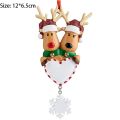 IY Write ame ersonalized esin eindeer Family 2022 Christmas ecorations for ome Xmas ree anging endants ew Year 2023. 