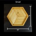 hexagon tray , small tray , wooden tray. 