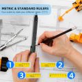 Multitool Pen Cool Gadgets, Novelty Pen with Stylus, Level, Rulers, Screwdrivers, Birthday Gifts for Dad Husband Yellow. 