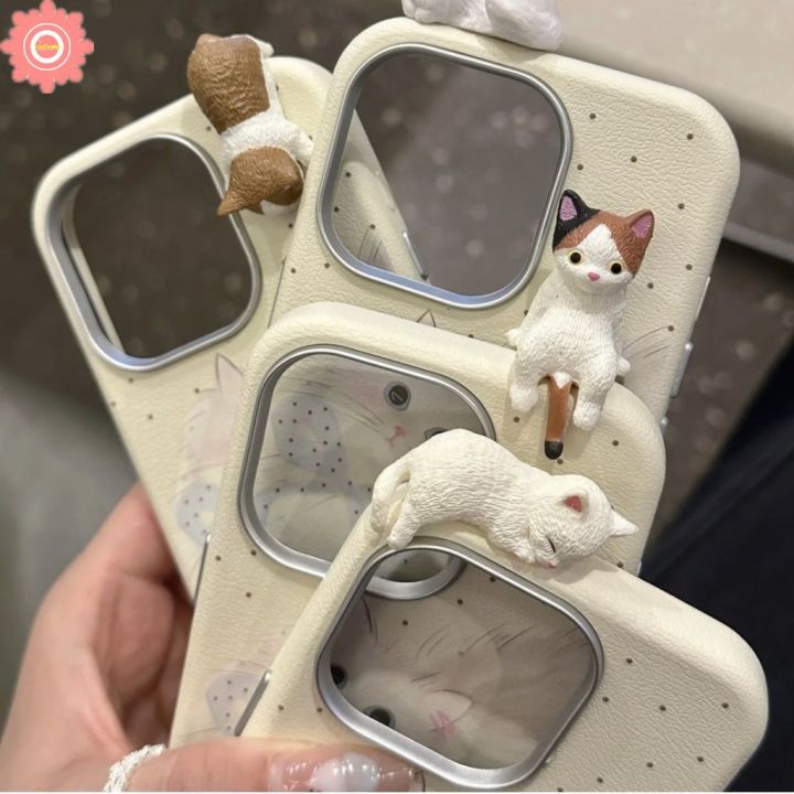 Cute Bow Knot Cat Case for Infinix Smart 9 5 8 6 7 Pro Hot 11 30 10 9 Play Note 40 30 Pro Tecno Spark GO 1 20 10 Pro 20C 10C Hot 30i 50i 40i 40 ITEL A70 Cartoon DIY 3D Doll Case