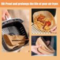 50pcs Air Fryer Disposable Paper Liners, Thickened Baking Paper Non-stick Air Fryer Paper, Roasting Food Grade Paper for Air Fryer for Air Fryer Baking Roasting Microwave. 