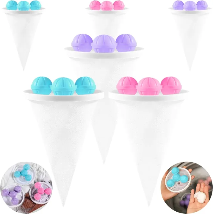 Flower%20Shape%20Washing%20Machine%20Cleaning%20Lint%20Hair%20Filter%20Remove%20Tool%20Mesh%20Bag%20-%20Multi%20-%20Image%205