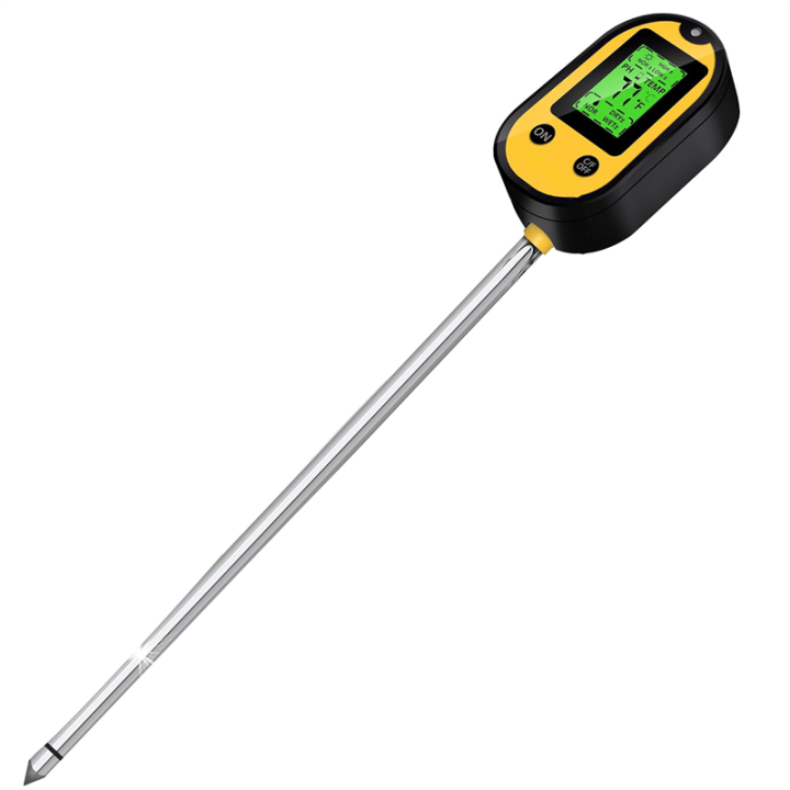 5-In-1 Soil Moisture Meter, Environment Illumination/Sunlight Intensity, Soil Temperature Value, Soil Moisture Content Easy to Use