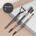 Eyebrow Brush Eyelash Separator Brow Comb Lash Spoolie Professional Eye Makeup Tools (3 Pieces Set) RuoiasR. 