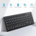 OMOTON Rechargeable Bluetooth Keyboard for MacOS and Windows, Wireless Keyboard for MacBook/MacBook Air/MacBook Pro/iMac/iMac Pro/Mac Pro and Laptop, QWERTZ DE Layout, Business Style, Black. 