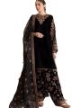 Brand Baroque Jazmin chiffon 3 Piece Suit -With Net Duppata. 