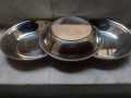 4 Pcs Plain Round Deep Plates Stainless Steel 8 inches. 