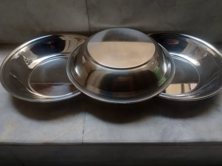 3%20Pcs%20Heavy%20Round%20Parate%20Stainless%20Steel%20Salan%20Plates%208.10%20inches%20Rust%20Proof%20-%20Image%202