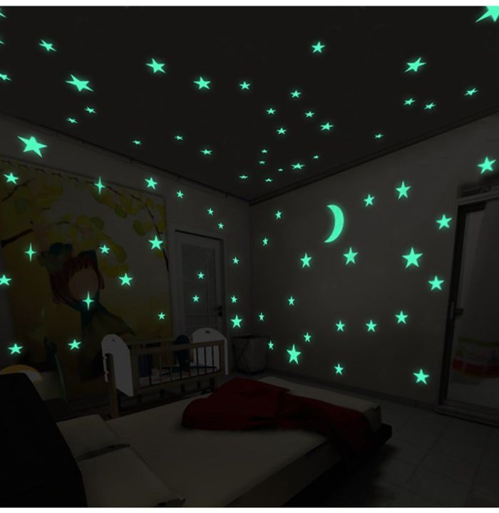Pack%20of%2050%20Night%20Glowing%20Fluorescent%20Stars%20Wall%20Stickers%20Wall%20Decoration%20Stars%20-%20Image%203