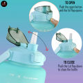 2 Liter Water Bottle - Premium Quality Leakproof Sports Water Drinking Bottle Outdoor Travel Purple & Blue Color Gradient Bottle - Torrnado. 