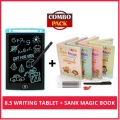 Combo Pack Sank Magic Practice Copybook + 8.5 Inch Writing Tablet for Kids Best for Early Learning Education. 