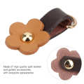 5 Pcs Zipper Pull Head Split Leather Flower Shape Puller Replacement Pulls For Bags. 