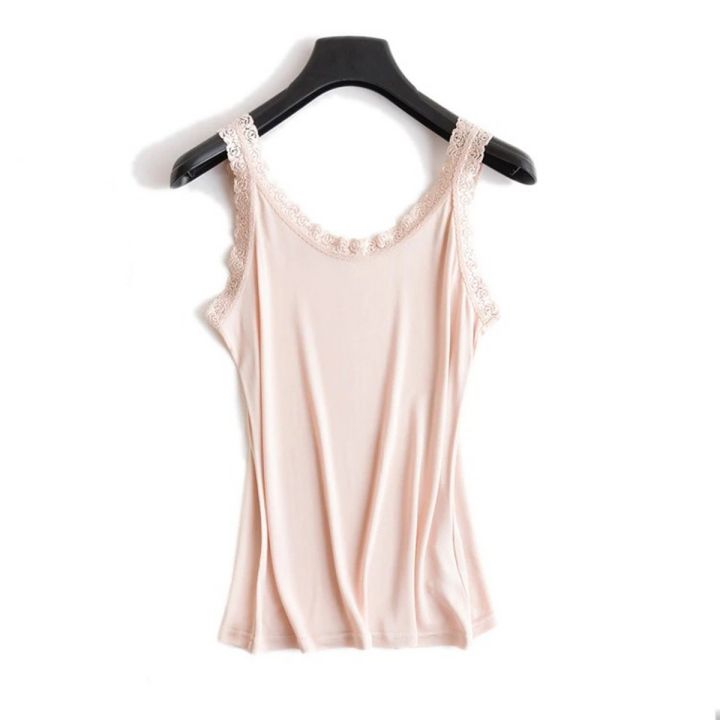 Cotton Camisole Trim Lace Breathable