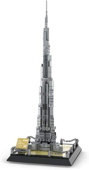 Burj Khalifa Model Construction Building Blocks Toy Bricks Set, Educational Learning Toy, 4222, World Famous History Architectural 580 Pcs Model Toys Landmark Collection Set for Kids & Adults, Gift, Office, Home Decor