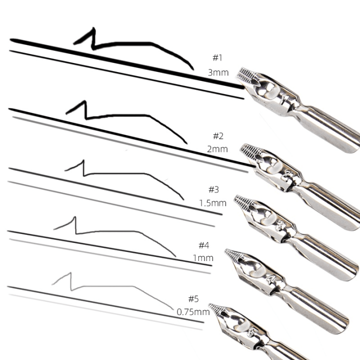 Calligraphy%20Pen%20Set%20Comic%20Dip%20Pen%20Set%20With%205%20Pcs%20Flat%20Nibs%20For%20Art%20Calligraphy%20Signature%20Writing%20Vintage%20Painting%20-%20Image%204