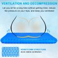 Gel Seat Cushion, Sunny Seat Cooling seat Cushion Thick Big Breathable Honeycomb Design Absorbs Pressure Points Seat Cushion with Non-Slip Cover Gel Cushion for Office Chair Home Car seat. 