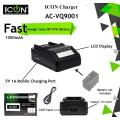 Ultra Fast ICON AC-VQ9001 NP-970 Charger For SONY NP-F550 570 750 770 970 960 975 Sony Handycams, NW CN160 CN-216 LED Light,NW 759 74K 760 Feelworld,759 74K 760 FM-500H NP-F970 F980 F990. 