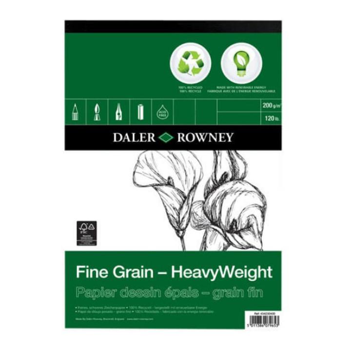 Daler-Rowney Eco Fine Grain Heavyweight Drawing Pad 200gsm A5/A4