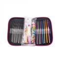 90pcs Crochet Hooks Set Aluminum Knitting Needles Yarn Craft Kit Knitting Accessories with Pink Case For Women Gift. 