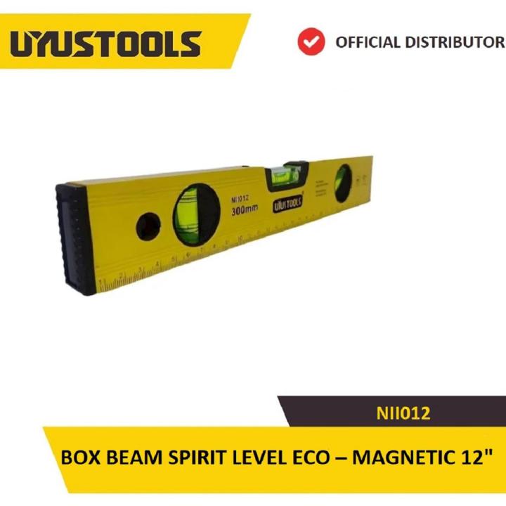 UYUSTOOLS NII012 BOX BEAM SPIRIT LEVEL ECO – MAGNETIC 12"