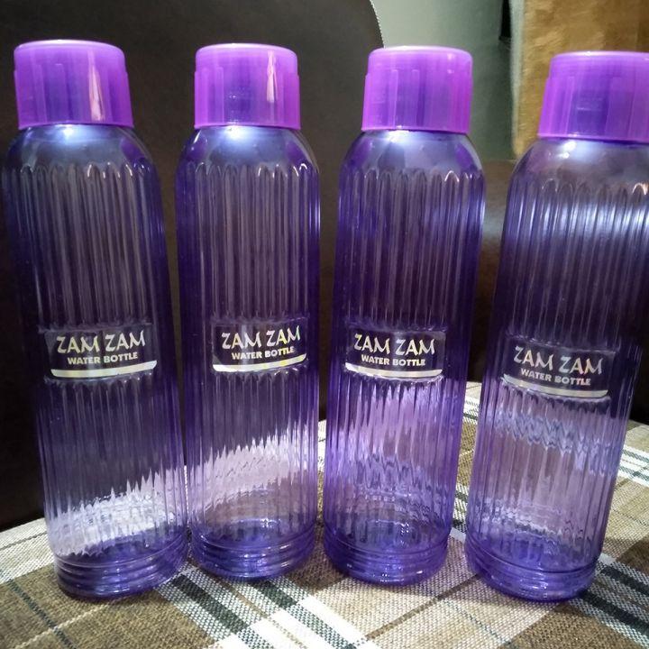 Set of 4 Fridge Transparent Water Bottle 1000 ml each ( ZAM ZAM )