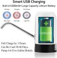 Water Bottle Pump 5 Gallon Water Bottle Dispenser USB Charging Automatic Drinking Water Pump Portable Electric Water Dispenser Water Bottle Switch (White). 