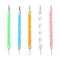 Monja 64Pcs/set Nail Set Nail Art Painting Brush Kit 5 Pcs Rhinetstone Dotting Picking Pen Nail Foil Tape Sticker DIY Manicure Tool. 