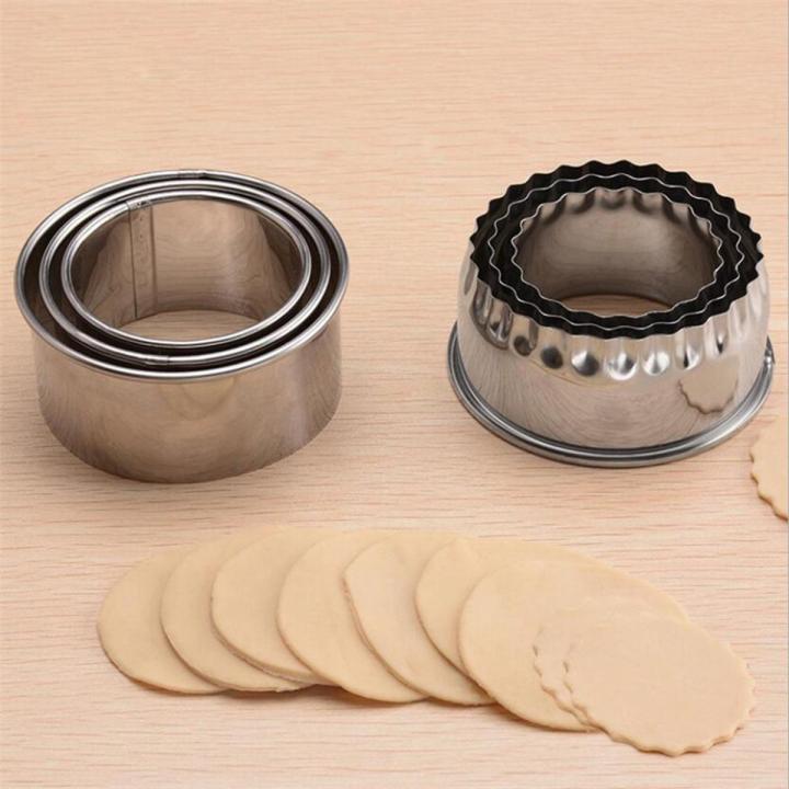 3pcs/set 304 Stainless Steel Cutter Dumplings Mould Kitchen MakNEWer Dumpling Skin Device dough press Pancake Tools Wrappers Molds