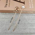 Korean Simple Gold Silver Color Metal Ball Circular Hair Sticks Hollow Long Hairpin For Women Wedding Hairstyle Design Tools. 