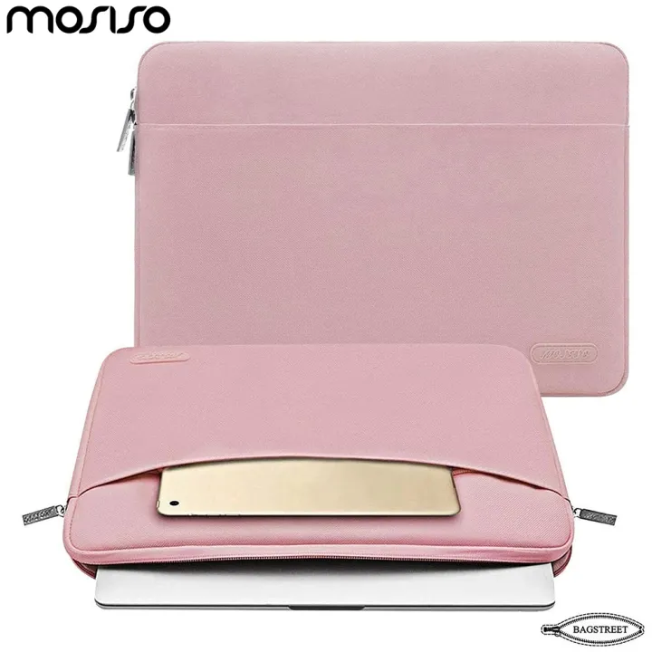 MOSISO%20Laptop%20Sleeve%2013.3"%20-%2014"%20Inch%20Compatible%20with%20MacBook%20Air/Pro,%2013-13.3%20inch%20Notebook,%20Compatible%20with%20MacBook%20Pro%2014%20inch%20M3%20M2%20M1%20Chip%20Pro%20Max%202023-2021,%20Polyester%20Horizontal%20Case%20with%20Pocket,%20Pink%20-%20Image%203