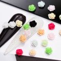 100Pcs Resin Cute Rose Flower 3D Black Rose Five-Petal Flower Petal Flatback Stone Arylic Nail Art Rhinestone Gem Decoration 6mm. 