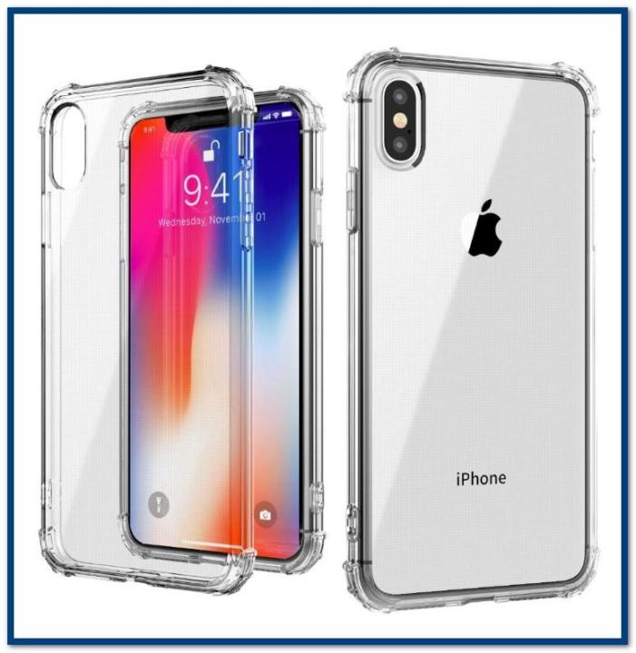 For%20iPhone%20X%20/XS%20Airbag%20Case%20Clear%20Acrylic%20Shockproof%20Transparent%20Silicone%20TPU%20Back%20Case%20-%20Image%202