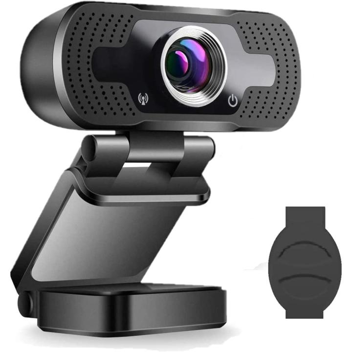 USB Webcam with Microphone 1080P Full HD, 2MP USB Camera for Video Calls/Video Conferences/Online Teaching/Skype, Compatible with PC Laptop Desktop MàcBòòk/Wíndòws Andròid iòS, Wíde Angle