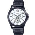 CASIO WHITE DIAL WITH DATE, DAY & 24 INDICATOR MEN'S WATCH - MTP-E350B-7BVDF. 