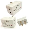Multi Plug Adapter with Light & Fuse – 3 Way Power Socket | Universal Plug Converter for US, UK, EU, AU – Type G 13A Multi Socket with Round Pin Support. 