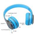 P47 Headphones Wireless Bluetooth Head Phones Foldable Stereo Headset with Built-in Wireless Mic compatible for All Android Devices and PC. 