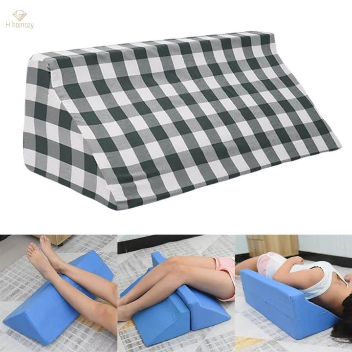 Pillow%20Wedge%20Back%20Positioning%20Pillow%20Slanted%20for%20Disable%20Seniors%20Green%20Lattice%20-%20Image%202