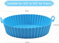 1PCS-Silicone Air Fryer Oven Baking Pan Square Reusable Cake Pan Air Fryer Accessories. 