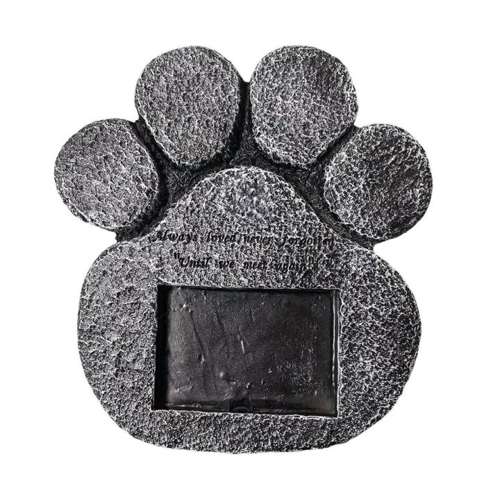 Paw Print Pet Memorial Stone Dog or Cat Headstone Loss of Pet Gift for Homes