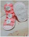 Hand made woolen shoes/Boots for girls (Pink) suitable for baby 1 to 2 years. 